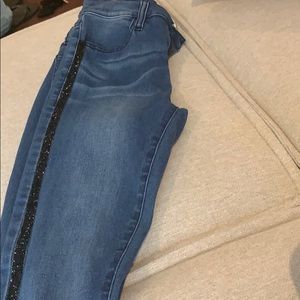 Design lab jeans with black studs down the sides